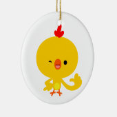 Cute Cool Cartoon Chicken Ornament (Rechts)