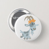 Cute Cool Cartoon Goat Button Badge (Voorkant /achterkant)