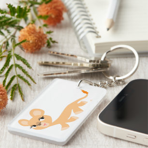 Cute Cool Cartoon Lioness AcrylSleutelhanger Sleutelhanger