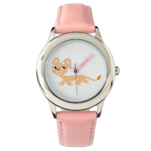 Cute Cool Cartoon Lioness Watch Horloge