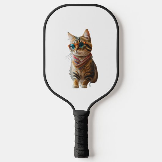 Cute Cool Cat Pickleball Paddle (Voorkant)