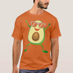 Cute Cool Dancing Avocado Vegan Food Graphic Guaca T-shirt