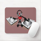 Cute & Cool DJ Character with Decks Muismat (Met muis)