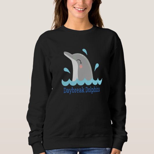 Cute Cool Dolphins Daybreak Elementaire School UT Trui (Voorkant)