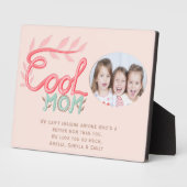 Cute Cool Mam Hand Lettering Moederdag Foto Fotoplaat (Zijkant)