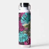 Cute Cool Tropical | Aangepaste foto- en scripttek Waterfles (Voorkant)