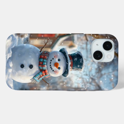 Cute coque iphone Snowman - Parfait pour Noël ! (Verso (horizontal))