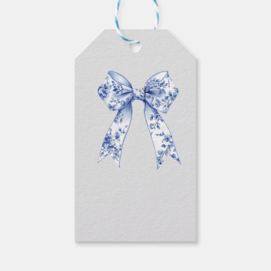Cute Coquette Blue  Bow Personalized Gift From Cadeaulabel (Achterkant)
