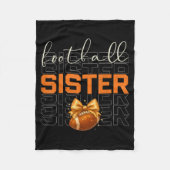 Cute Coquette Bow Srt Fantasy Football Sister Foot Fleece Deken (Voorkant)