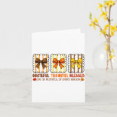 Cute Coquette Christian Fall Bow Grateful Thankful Kaart (Gele Bloem)