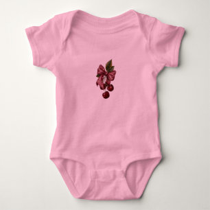 Cute Coquette Kerssenlint Roze Baby Rompertje