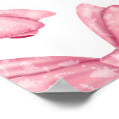 Cute Coquette Rose Bow Baby shower Affiche de bien (Coin)