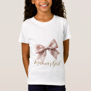 Cute Coquette Roze Satijnen Strik Custom Baby Ones T-shirt