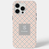 Cute Coral Grey iPhone Case Trendy Clear Design (Achterkant)
