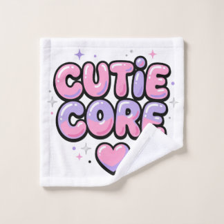 Cute Core Kawaii-bubbelletters Washandje