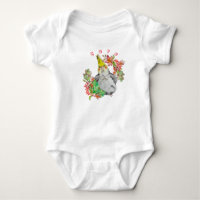 Cute Corella parrot in tropische bloemen
