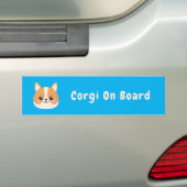 Cute Corgi Bumpersticker (Op auto)