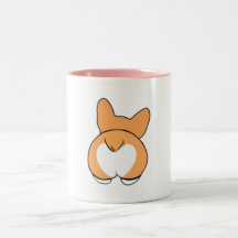 Cute Corgi Butt Mug - 2 tonalités