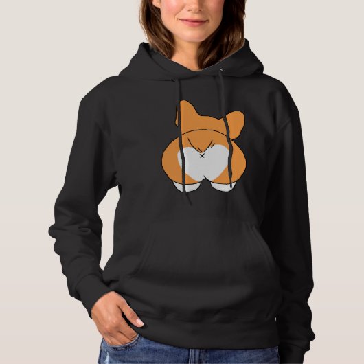 Cute Corgi Butt Regular Hoodie (Voorkant)