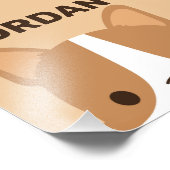 Cute Corgi Chien avec nom personnalisé Photo Impri (Coin)