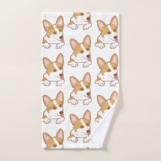 Cute Corgi Chien Chien Chien Motif (Serviette à main)