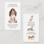 Cute Corgi Chien Walker Animal Carte de visite (Devant / Derrière)