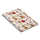 Cute Corgi Christmas Holiday Seamless Pattern Notitieboek (Rechterzijde)