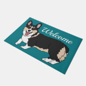 Cute Corgi Deurmat (Schuin)