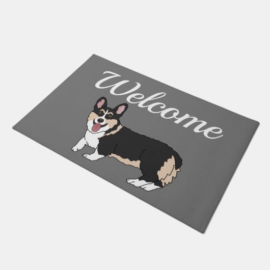 Cute Corgi Deurmat (Schuin)
