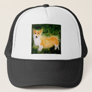 Cute Corgi Dog Art Trucker Pet