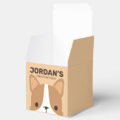 Cute Corgi Dog Birthday Bedankdoosjes (Geopend)