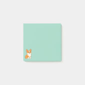 Cute Corgi Dog Green Post-it® Notes (Voorkant)