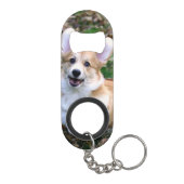Cute Corgi Dog Leaping Mini Flessenopener (Achterkant)