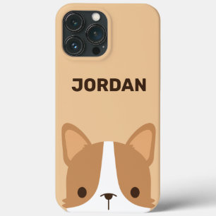 Cute Corgi Dog met persoonlijke naam iPhone 13 Pro Max Hoesje