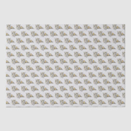 Cute Corgi Dog Pattern on Grey Background Tissuepapier