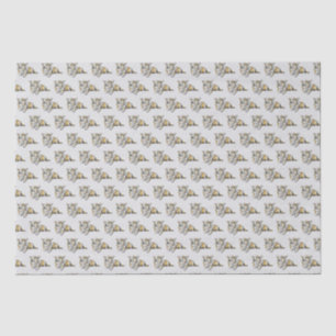 Cute Corgi Dog Pattern on Grey Background Tissuepapier
