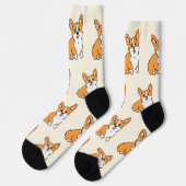 Cute Corgi Dog Pattern Sokken (Links)