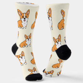 Cute Corgi Dog Pattern Sokken