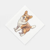 Cute Corgi Dog Servet (Hoek)