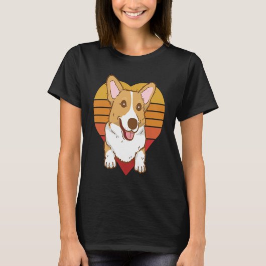 Cute Corgi Dog T-shirt (Voorkant)