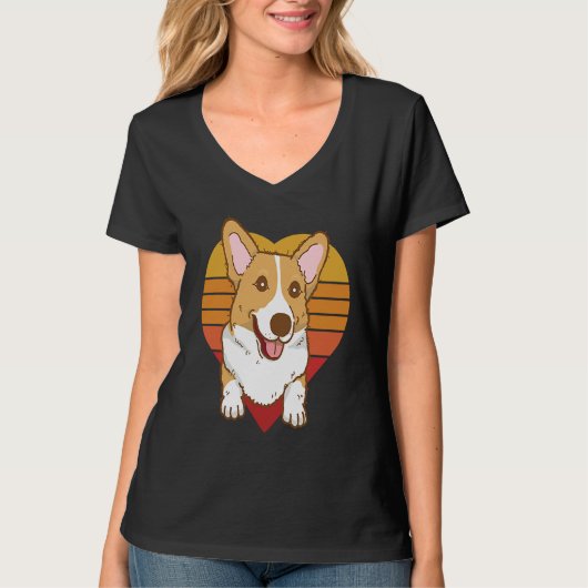 Cute Corgi Dog T-shirt (Voorkant)