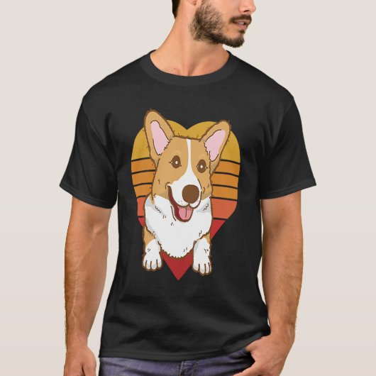 Cute Corgi Dog T-shirt (Voorkant)