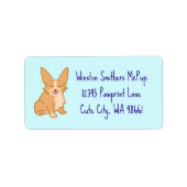 Cute Corgi Étiquettes de adresse (Devant)