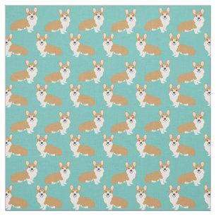 Cute corgi fabric - minitroen stof