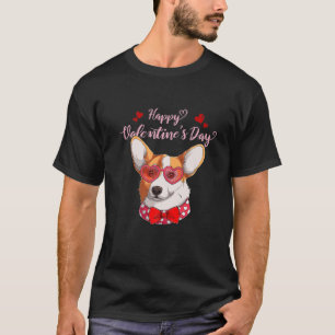 Cute Corgi Happy Valentines Day Hondenliefhebber D T-shirt