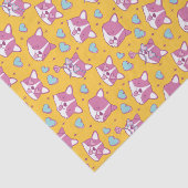 Cute Corgi-hondliefhebber Hartpatroon Valentijnsda Tissuepapier (Detail)