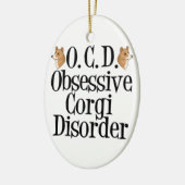 Cute Corgi Keramisch Ornament (Links)