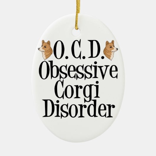 Cute Corgi Keramisch Ornament (Voorkant)