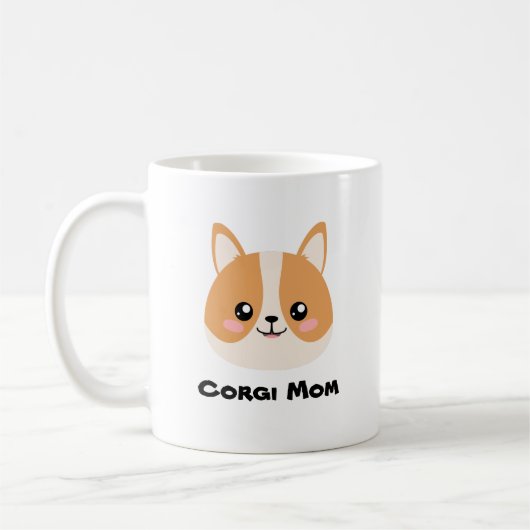 Cute Corgi Koffiemok (Links)