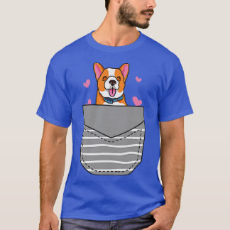 Cute Corgi Lover Pocket-756 T-shirt